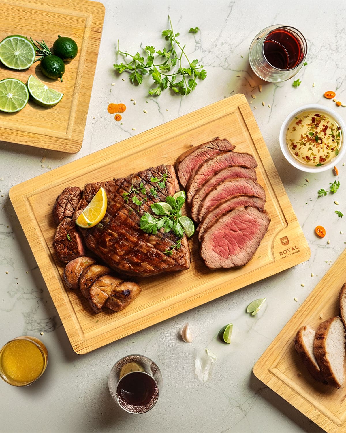 Bamboo Cutting Board Set — 4 Sizes