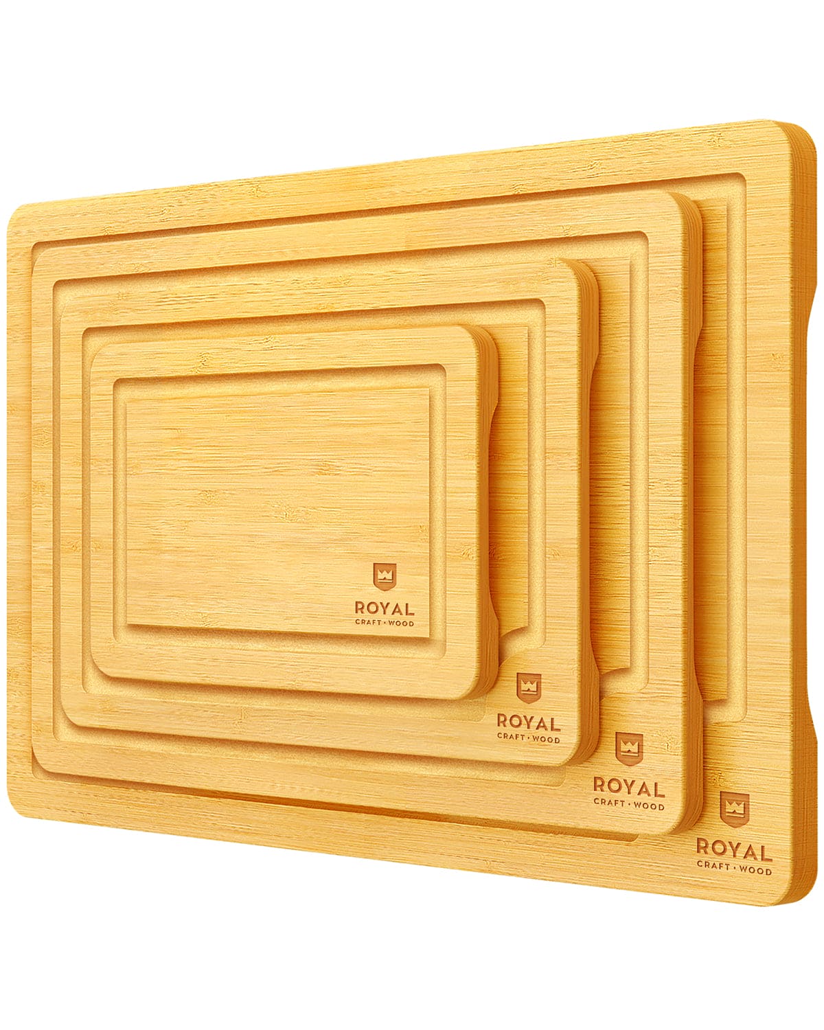 Bamboo Cutting Board Set — 4 Sizes