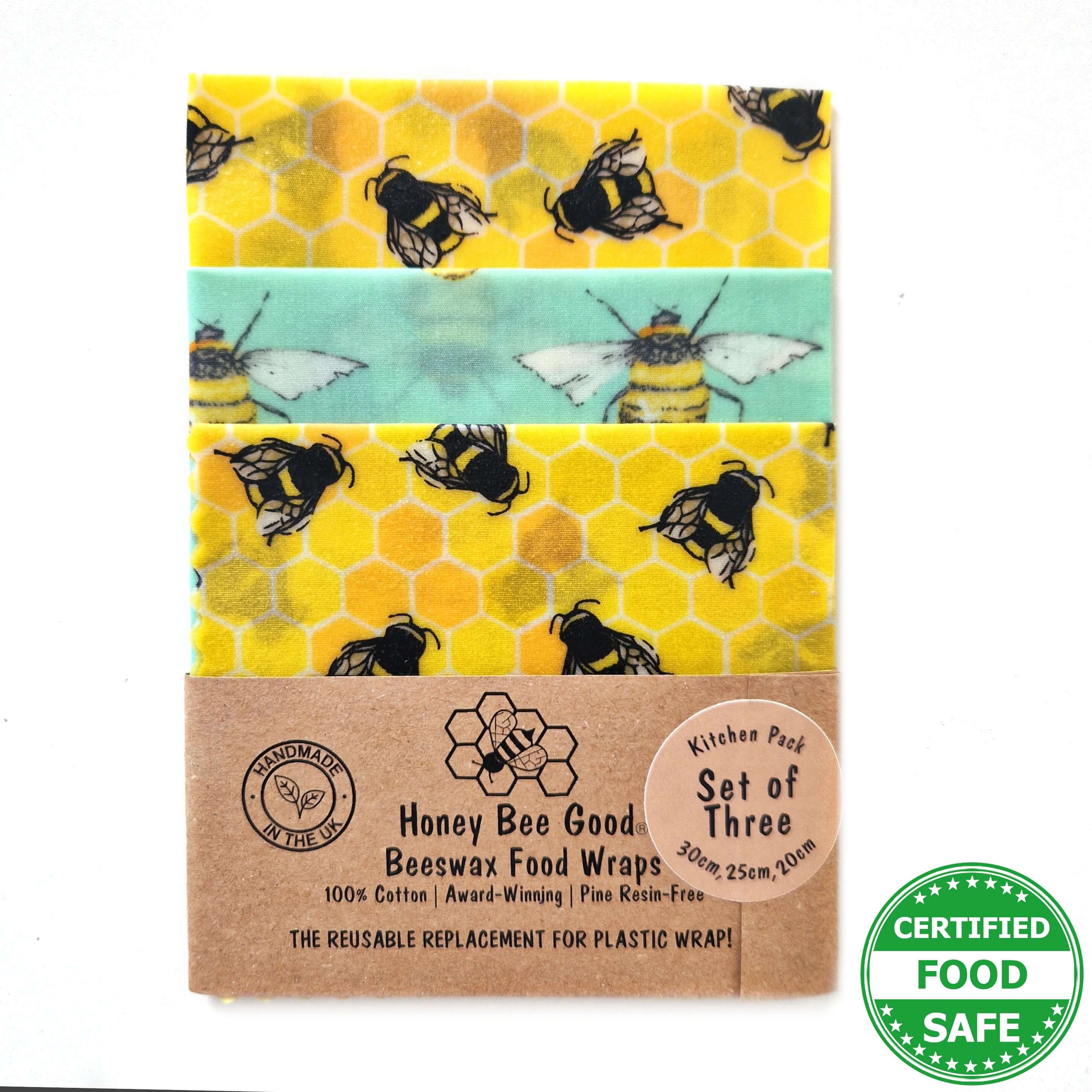Beeswax Food Wraps — Set of 3