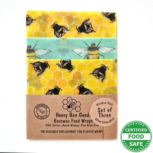 Beeswax Food Wraps — Set of 3