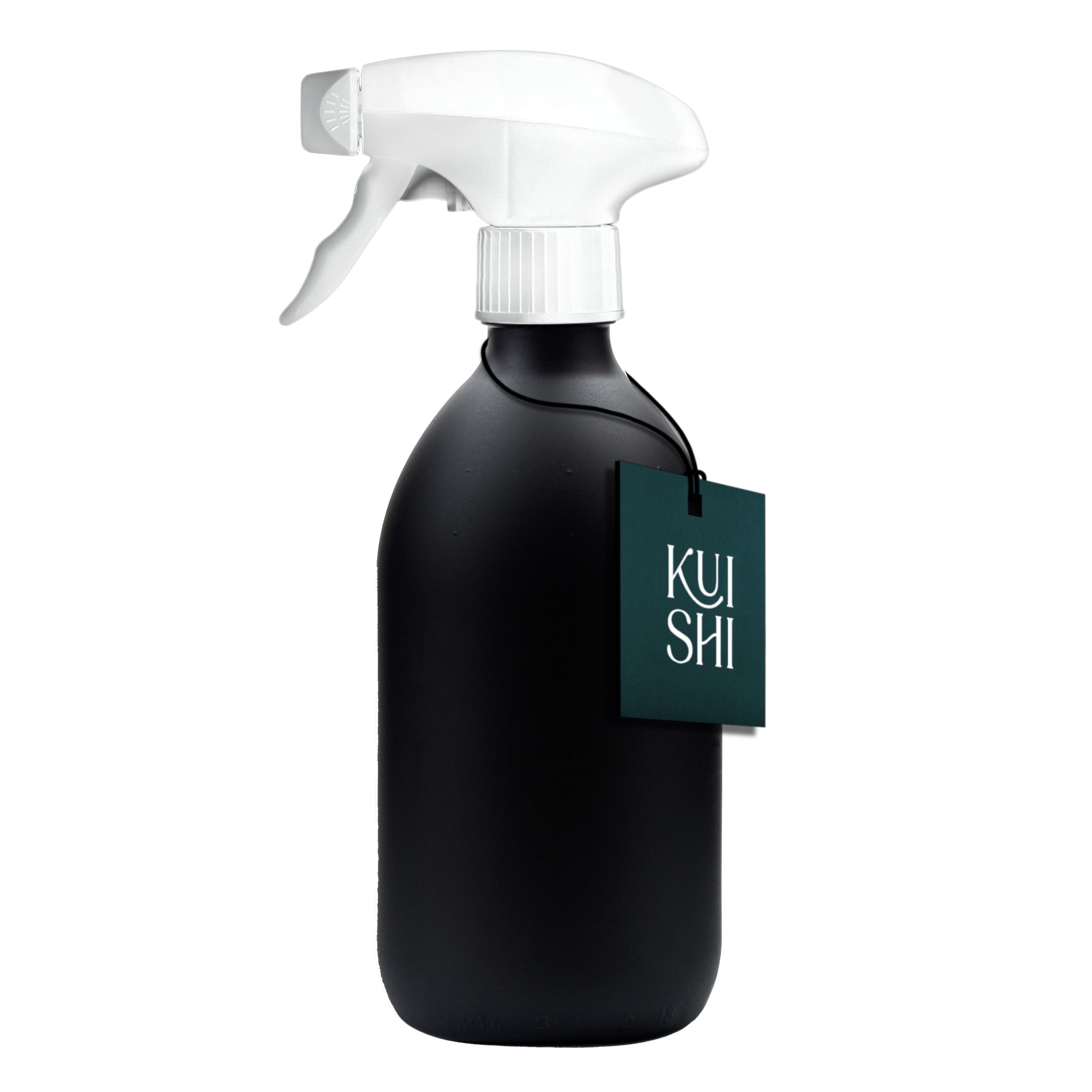 Refillable Glass Spray Bottle — Black