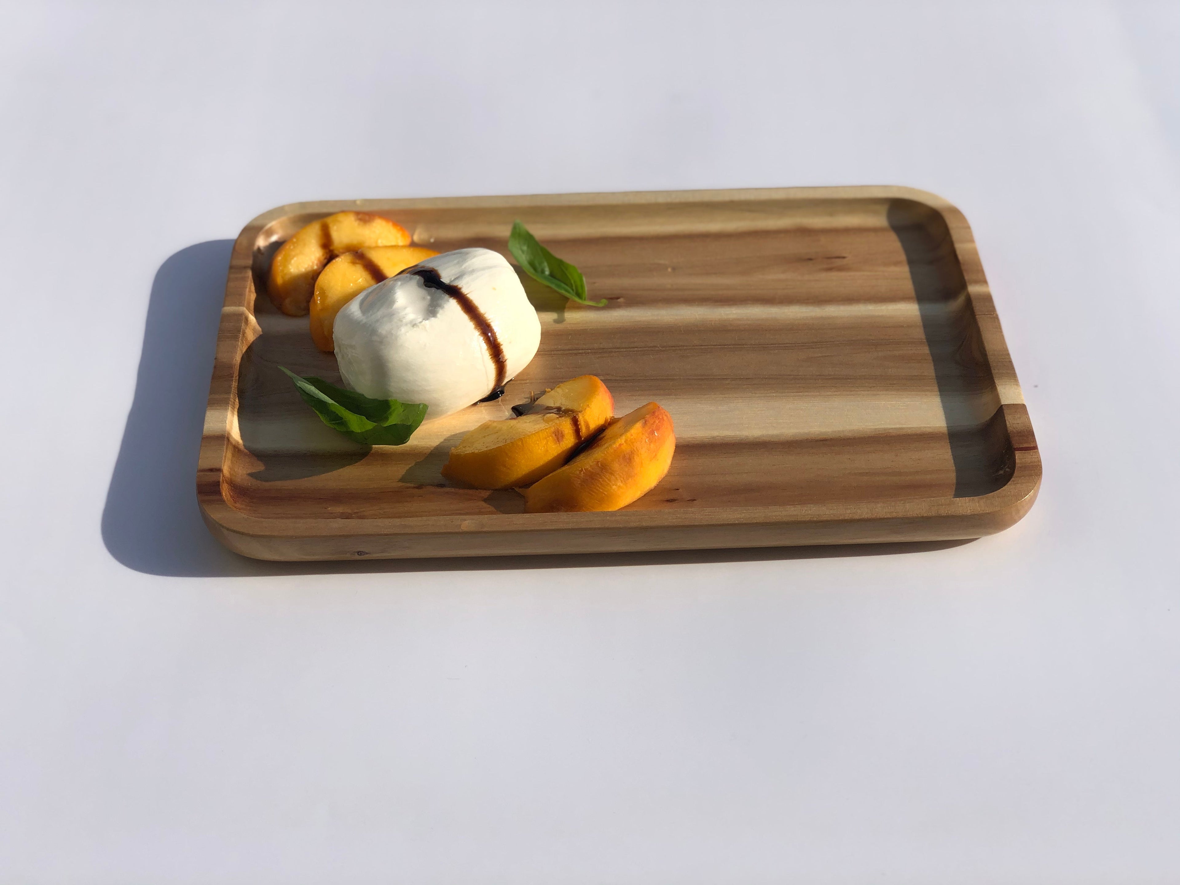 Acacia Wood Serving Trays — Set of 3