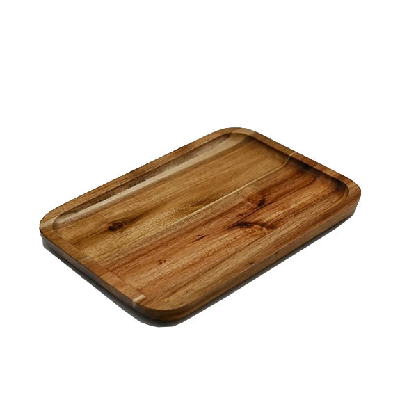 Acacia Wood Serving Trays — Set of 3